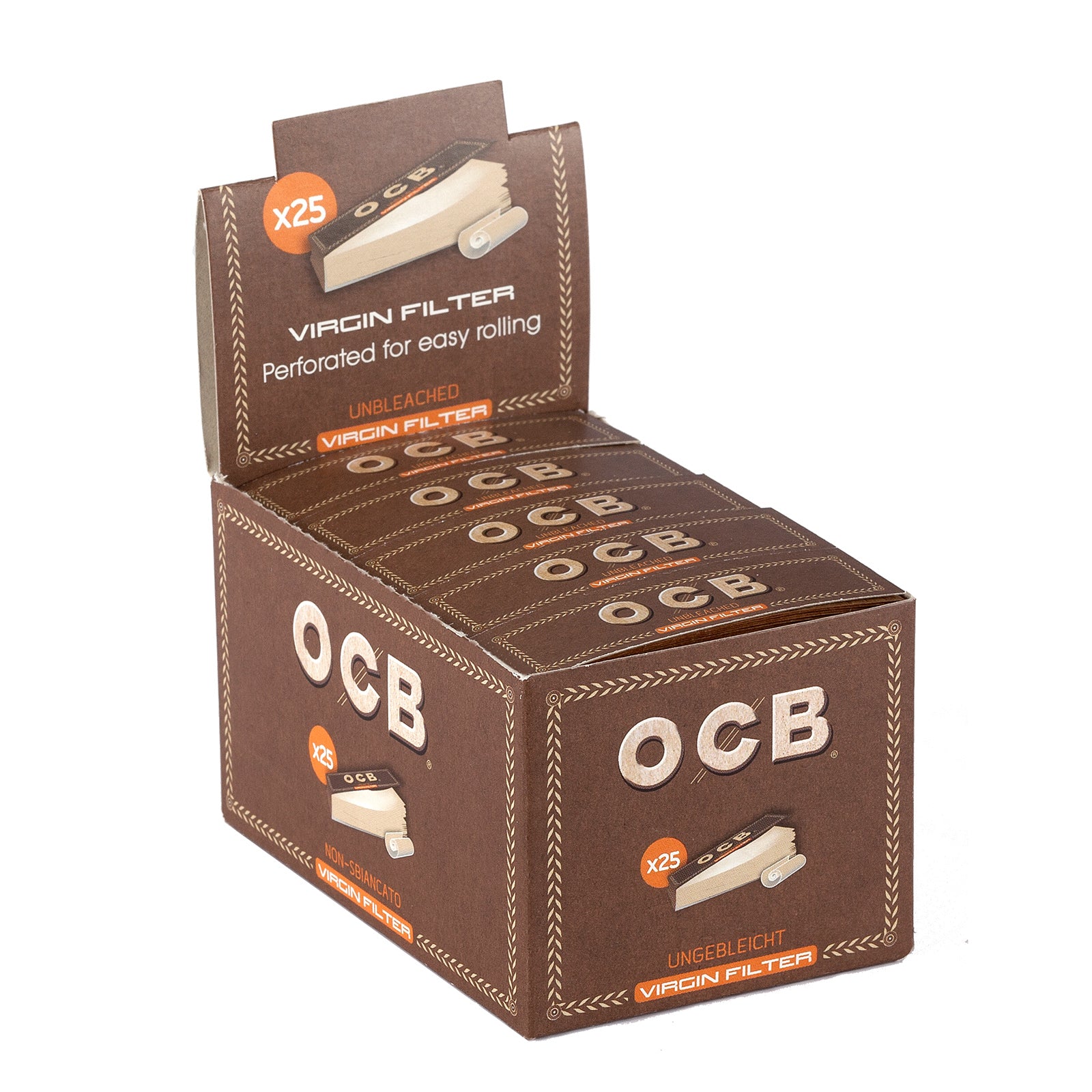 OCB Virgin Unbleached Perforated Tips