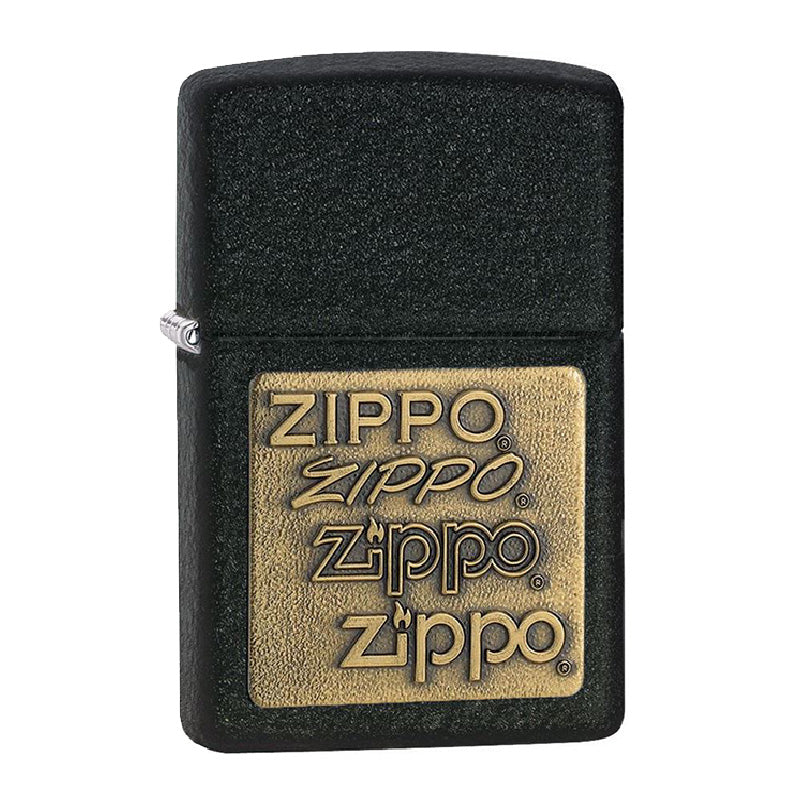 Logo Across Time Brass Emblem Zippo Lighter