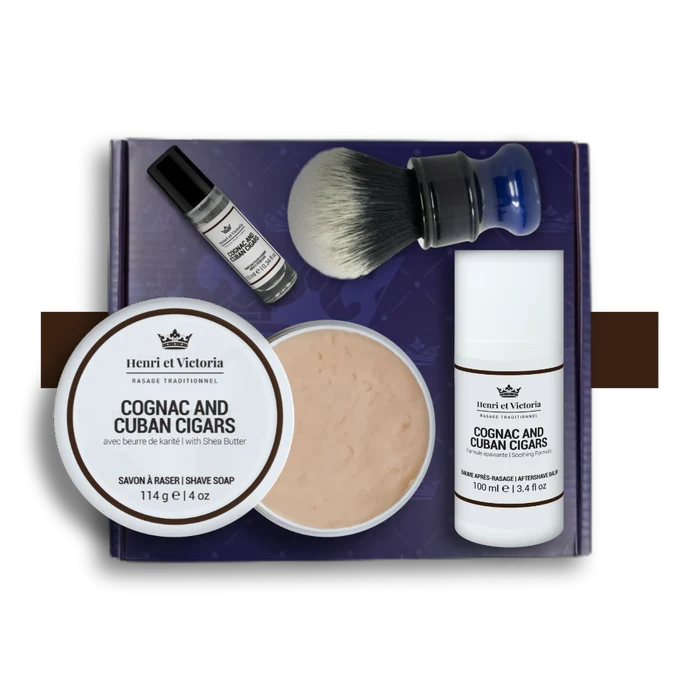 Henri et Victoria Cognac & Cuban Cigars Shaving Kit