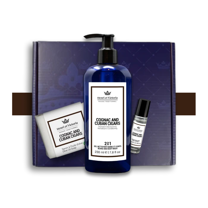 Henri et Victoria Cuban & Cognac Cigars Shower Kit