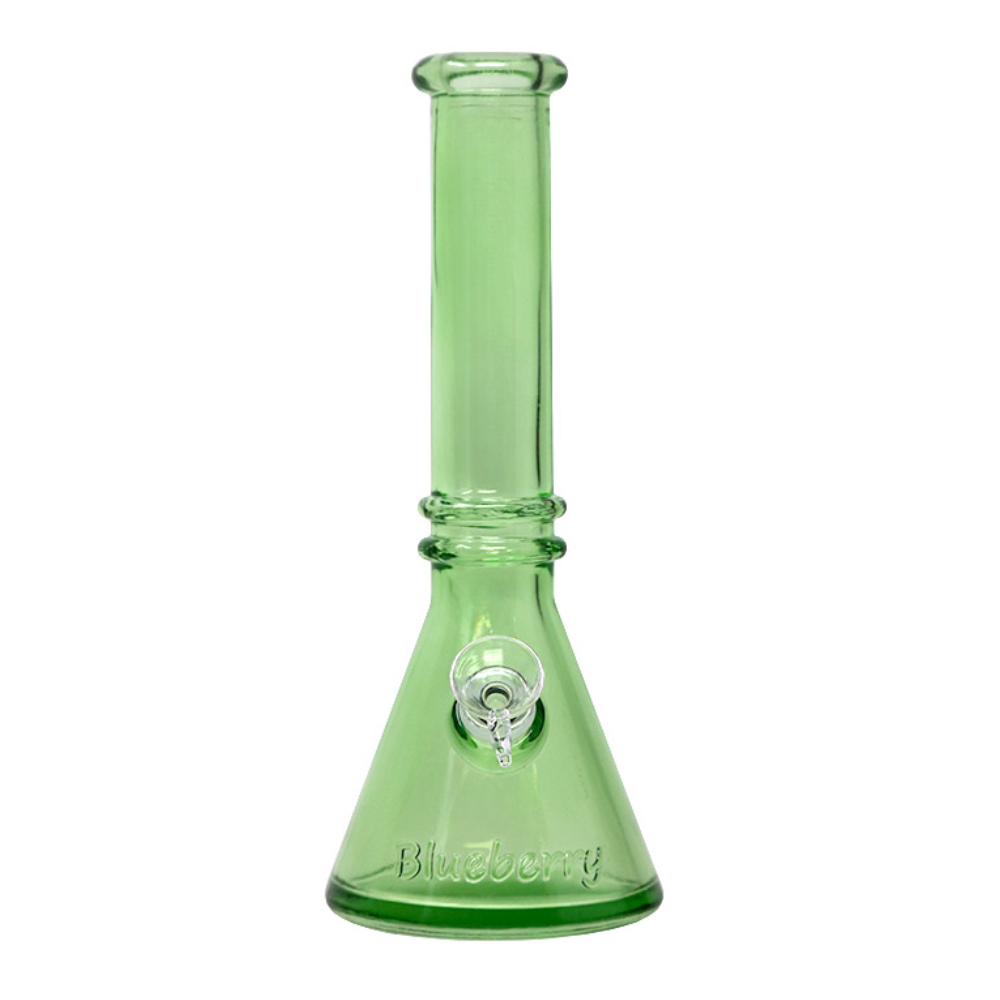 Blueberry Double Ring Green Beaker Glass Bong
