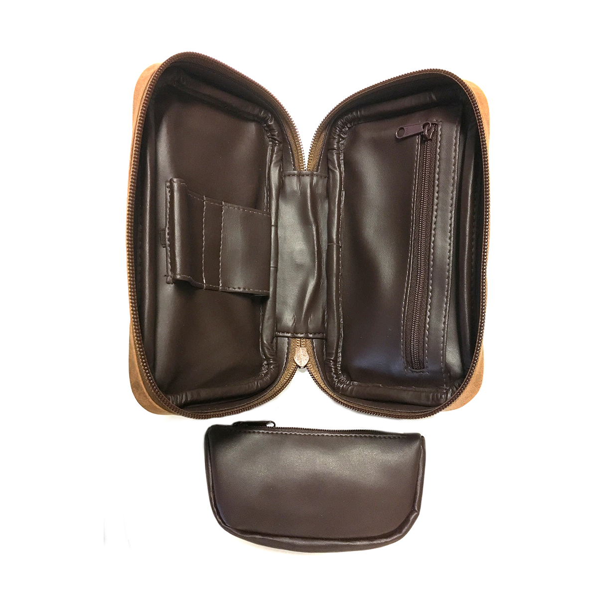 Brigham 2 Pipe & Tobacco Vintage Brown Combo Case