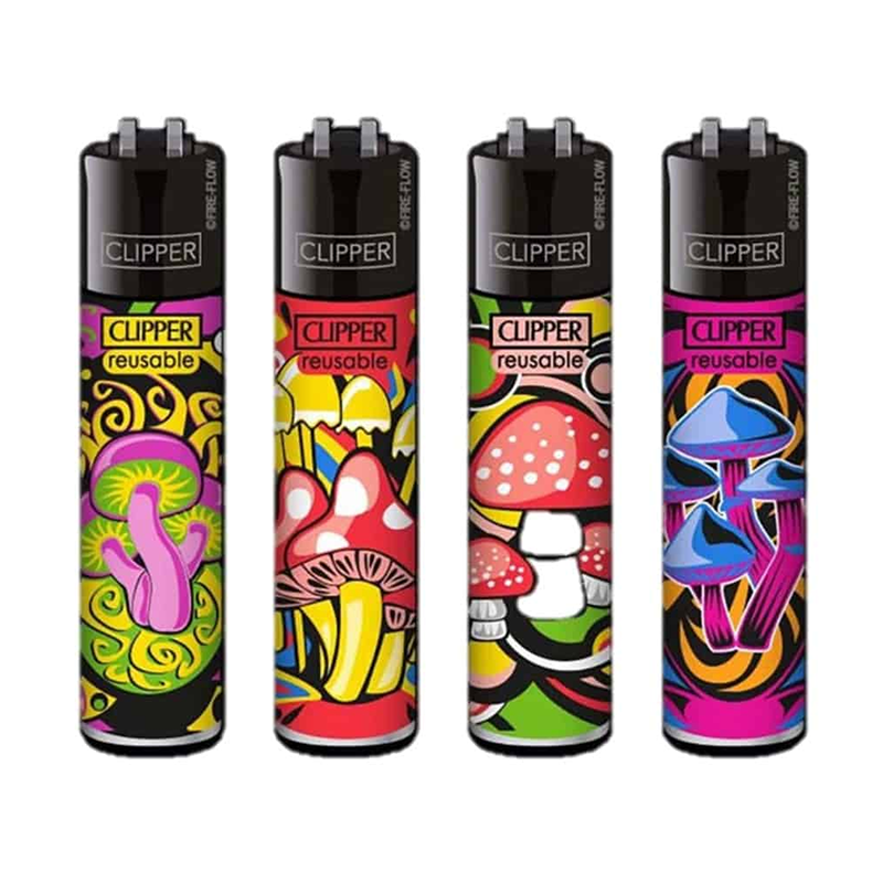 Clipper Mushroom Designs Refillable Basic Lighter