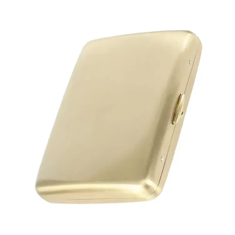 Plain Brushed Metal 16 Cigarette Case