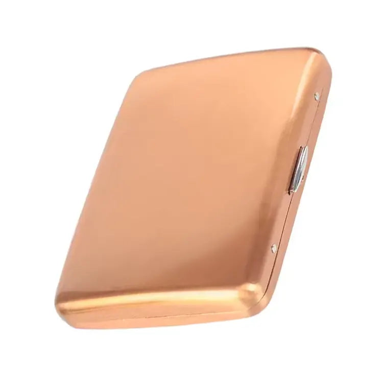 Plain Brushed Metal 16 Cigarette Case