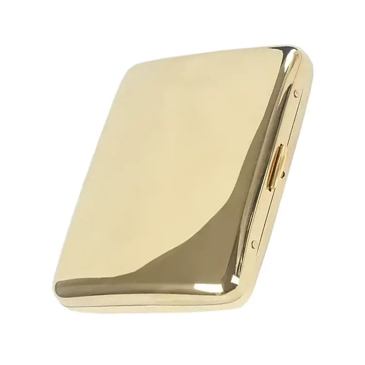 Plain High Polish Metal 16 Cigarette Case