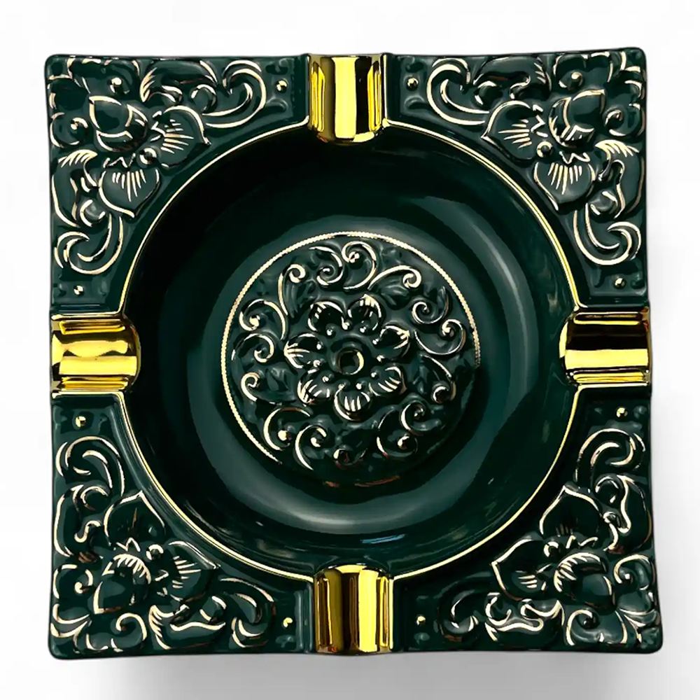 Filigree Vintage Style Ceramic Ashtray