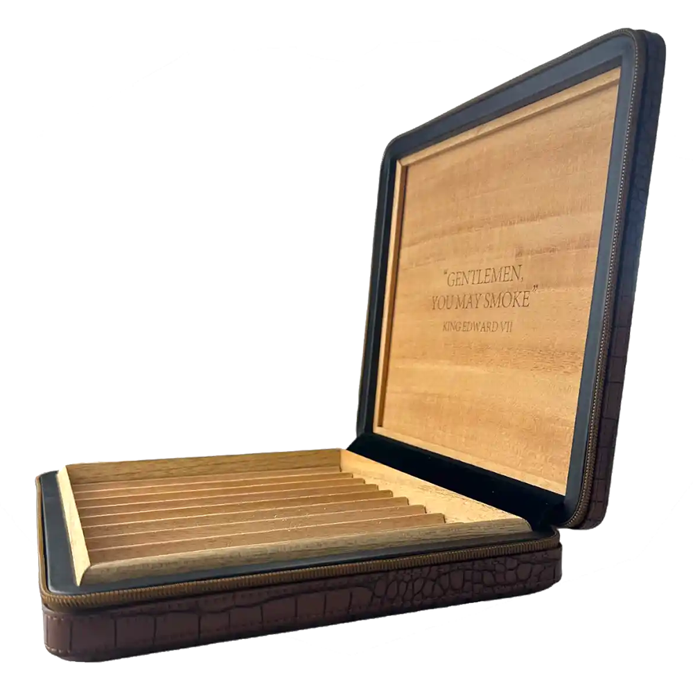Lubinski Crocodile Pattern 10 Count Humidor