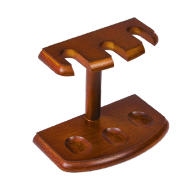 Walnut 3 Pipe Stand