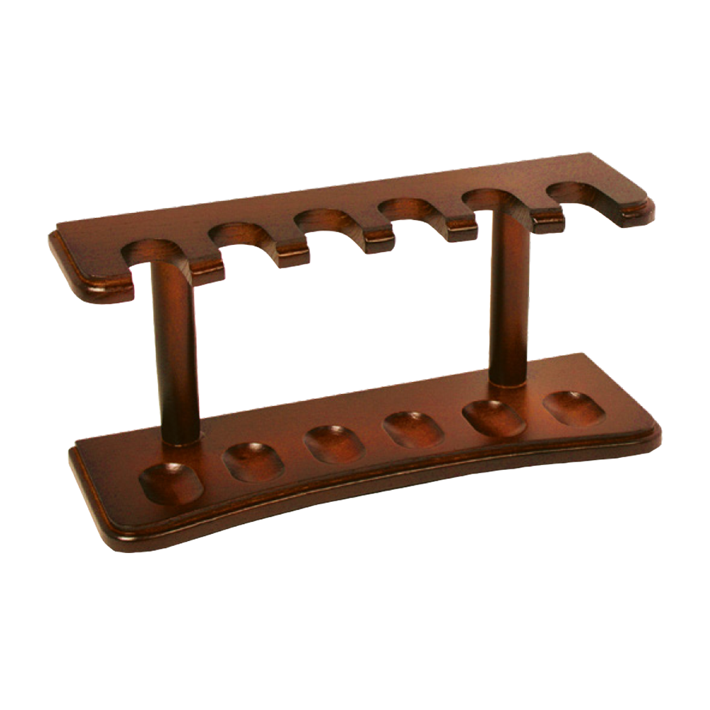 Walnut 6 Pipe Stand