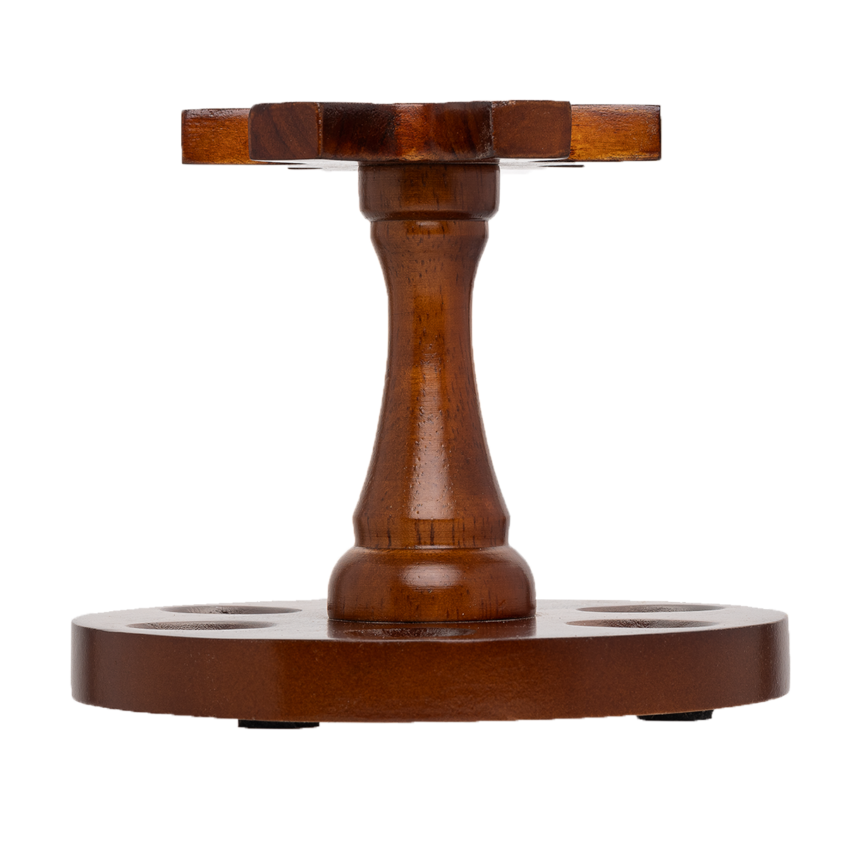 Dark Walnut Round 6 Pipe Stand