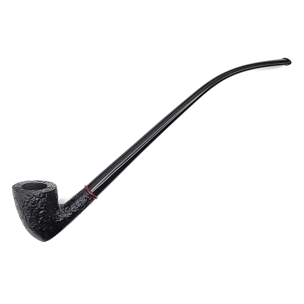 Capri Warlock #1 Black Sandblast Churchwarden Pipe