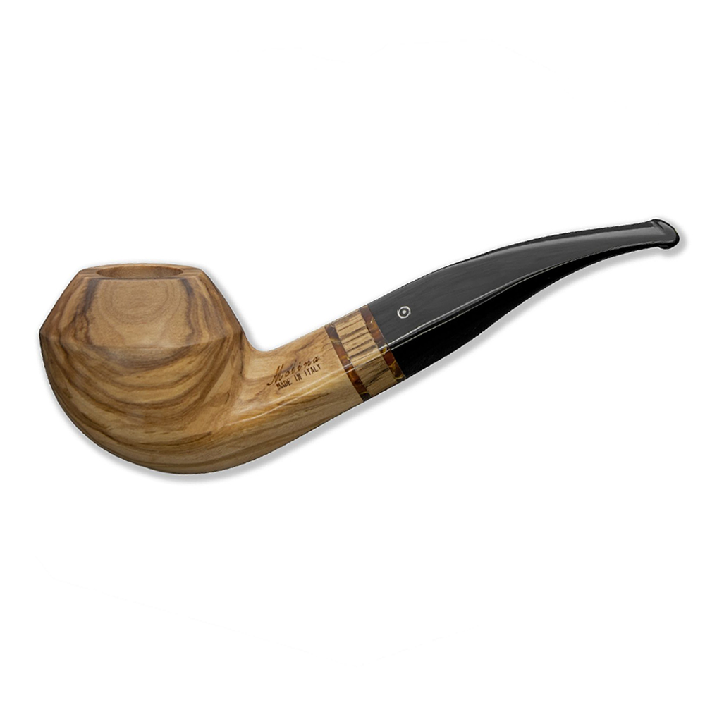 Molina Zebrano Bent Bulldog Olive Pipe