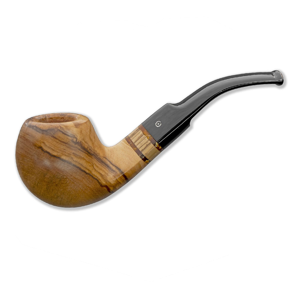 Molina Zebrano Bent Apple Olive Pipe