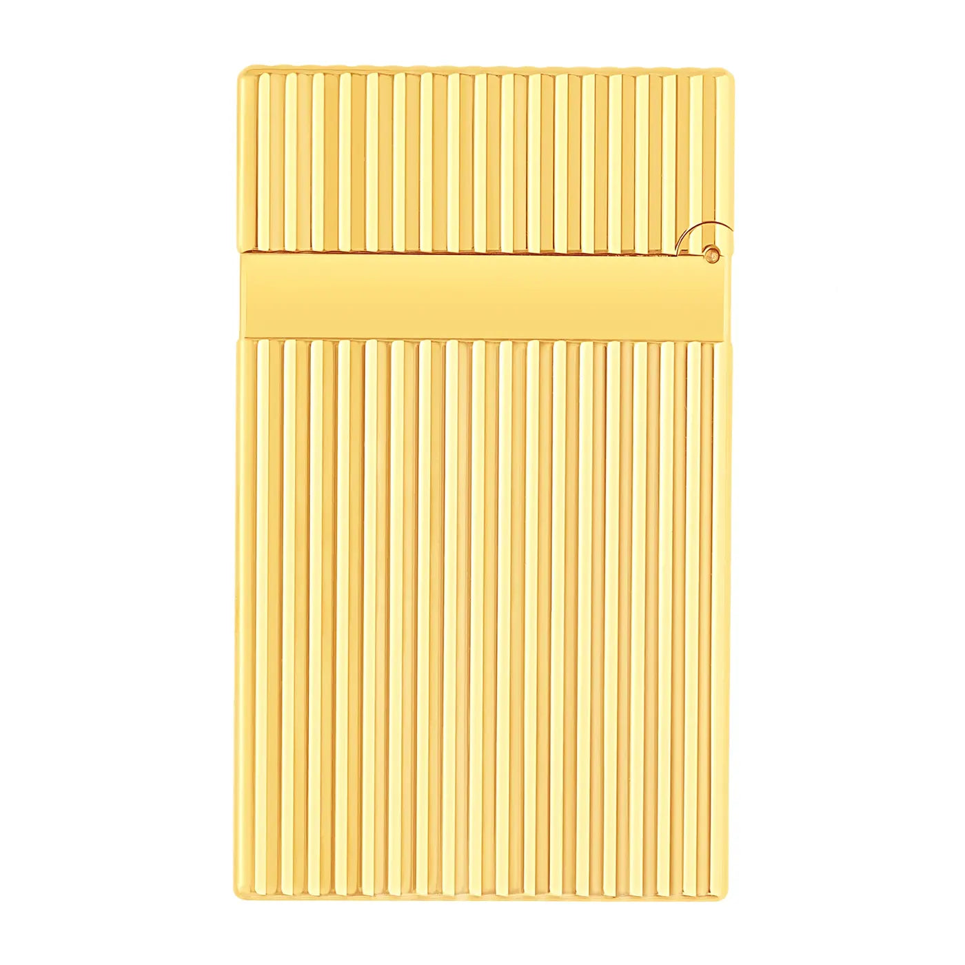 S.T. Dupont Ligne 2 Vertical Lines Guilloche Gold Plated Lighter