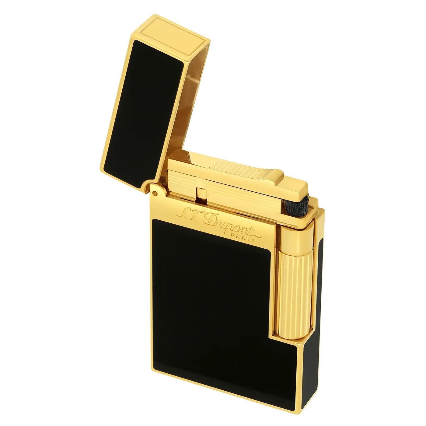S.T. Dupont Ligne 2 Black Lacquer Yellow Gold Lighter