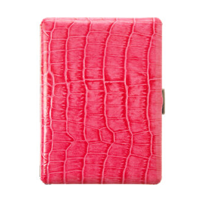 Tsubota Pearl Cosmos Crocodile Embossed Leather Cigarette Case