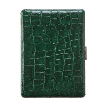 Tsubota Pearl Cosmos Crocodile Embossed Leather Cigarette Case