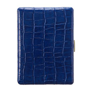 Tsubota Pearl Cosmos Crocodile Embossed Leather Cigarette Case