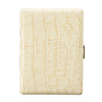 Tsubota Pearl Cosmos Crocodile Embossed Leather Cigarette Case