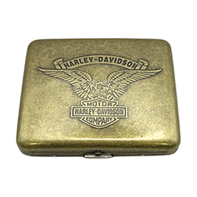 Harley-Davidson Vintage Brass Design 20 Cigarette Case