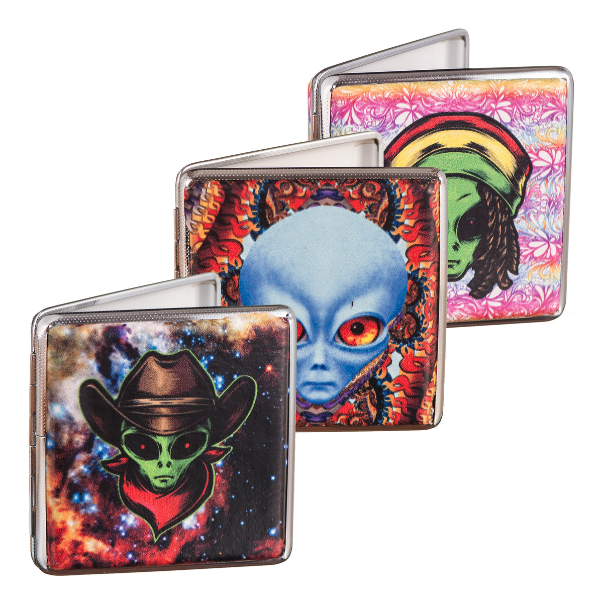 Alien Head Designs 20 Cigarette Case — Goodfellas Cigar Shop