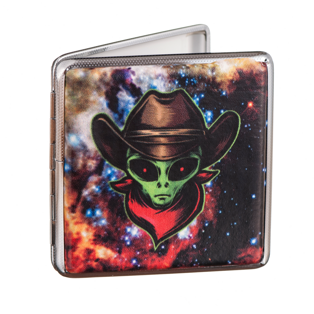 cowboy cigarette case Alien Head Designs 20 Cigarette Case — Goodfellas Cigar Shop