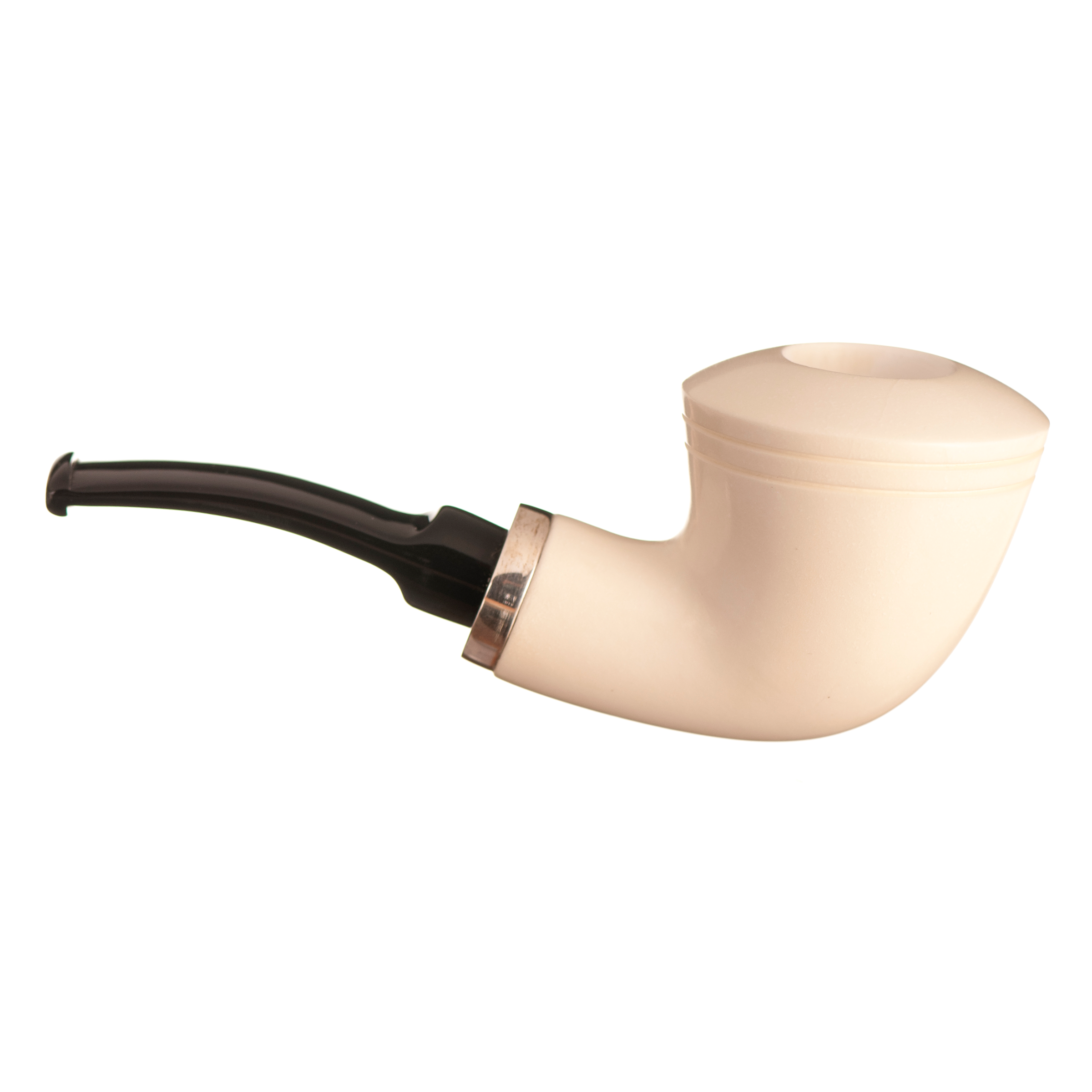 H. Cay Large Horn Reverse Calabash Meerschaum Pipe