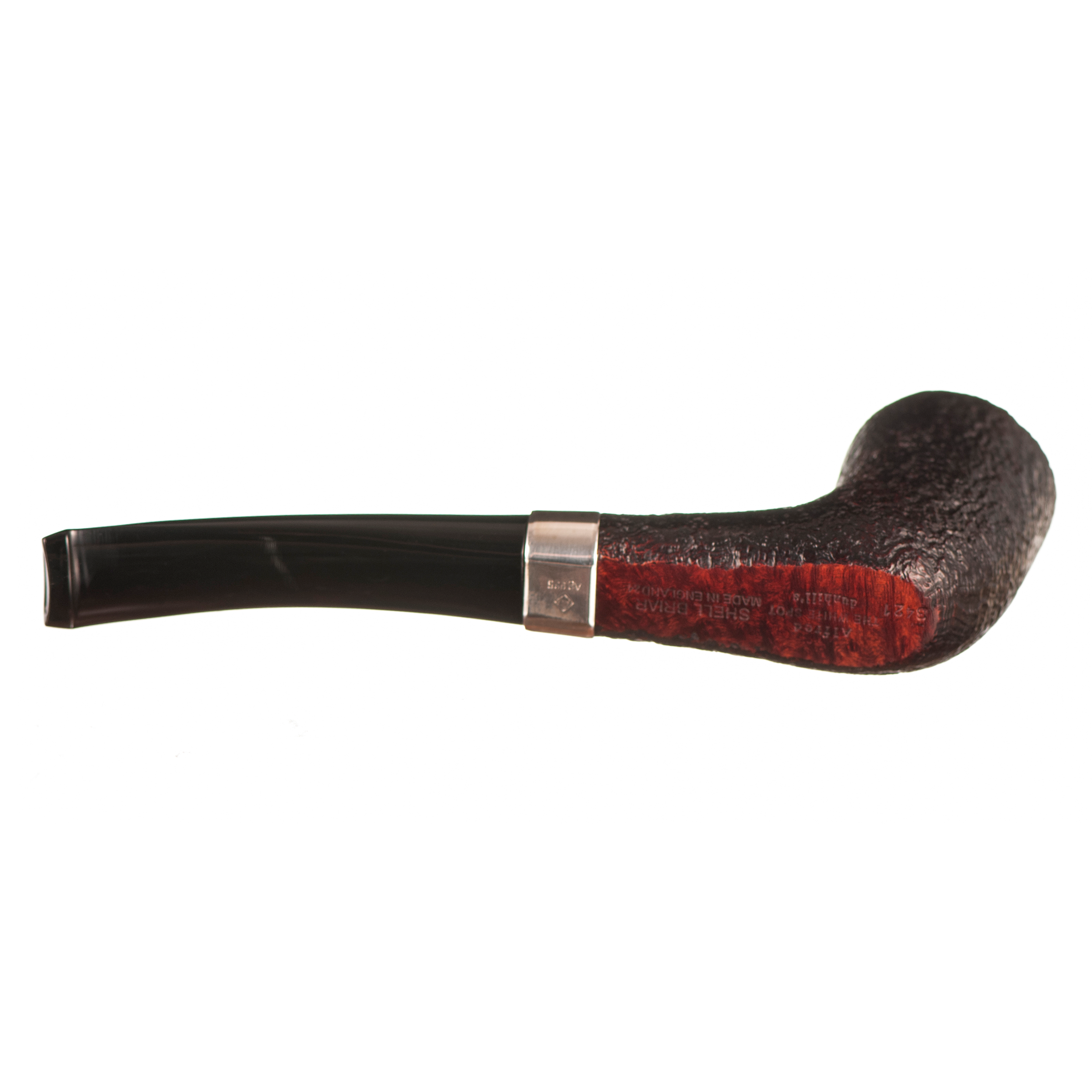 Dunhill Shell Briar 3421 Silver Band Pipe