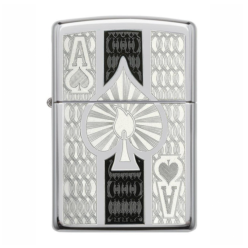 Intricate Ace of Spades Zippo Lighter