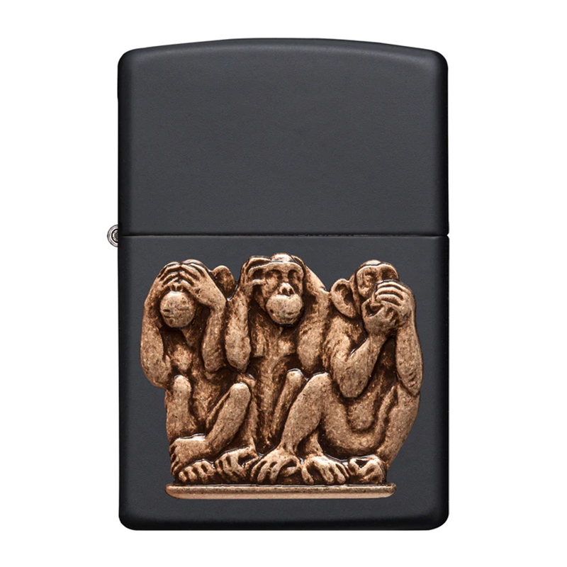 Three Monkeys Zippo Lighter