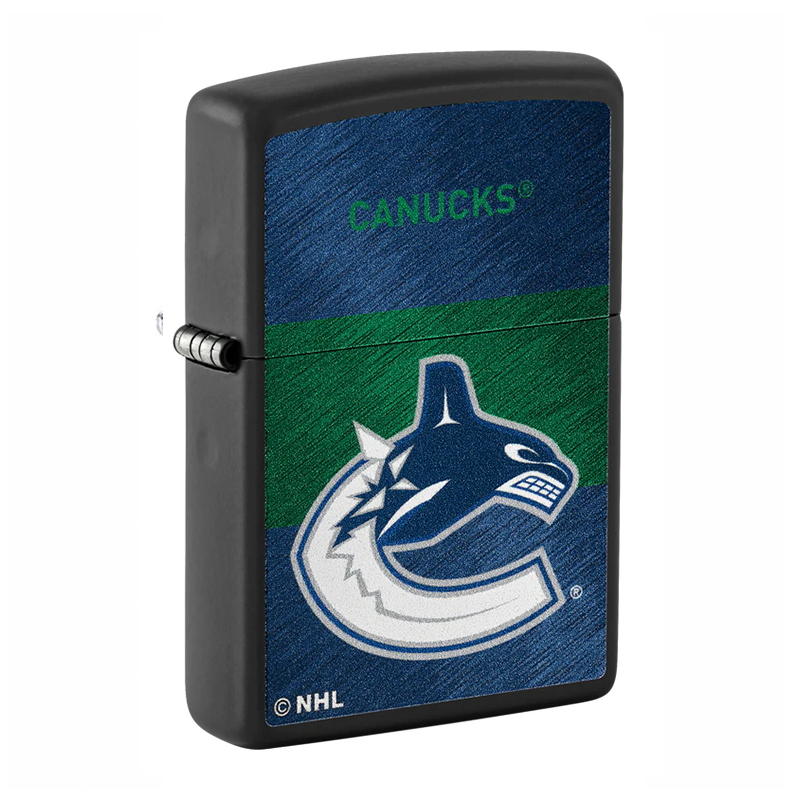 NHL Vancouver Canucks Black Jersey Design Zippo Lighter