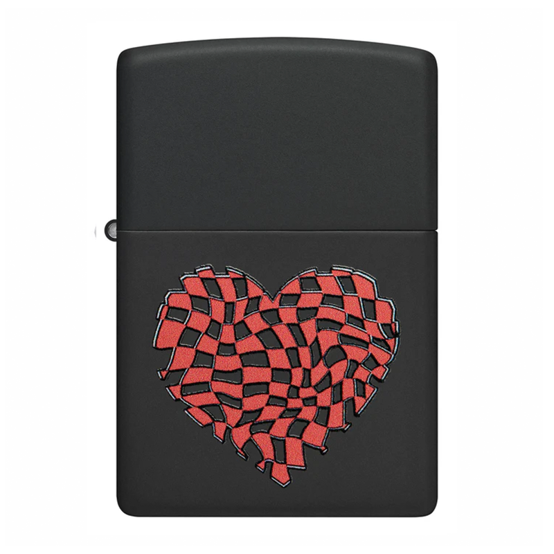 Checkered Heart Zippo