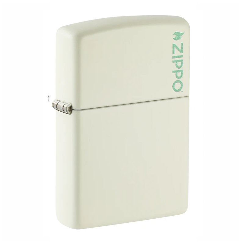 Glow in the Dark with Logo White Zippo Lighter