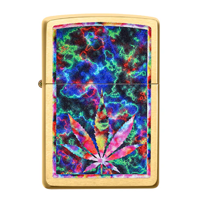 Tye Dye Cannabis Zippo
