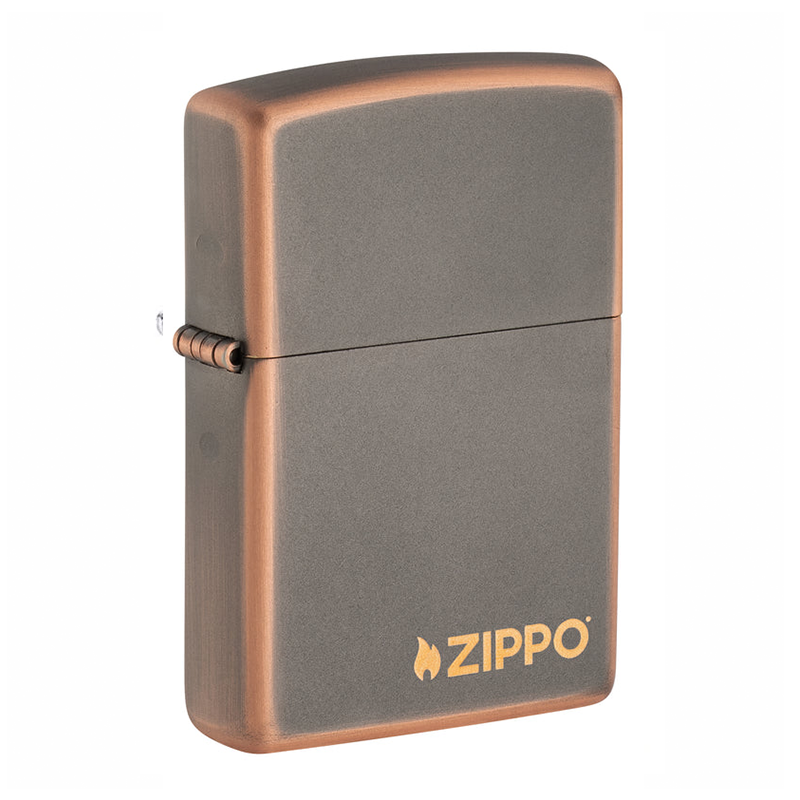 Rustic Bronze Zippo Lighter with Logo