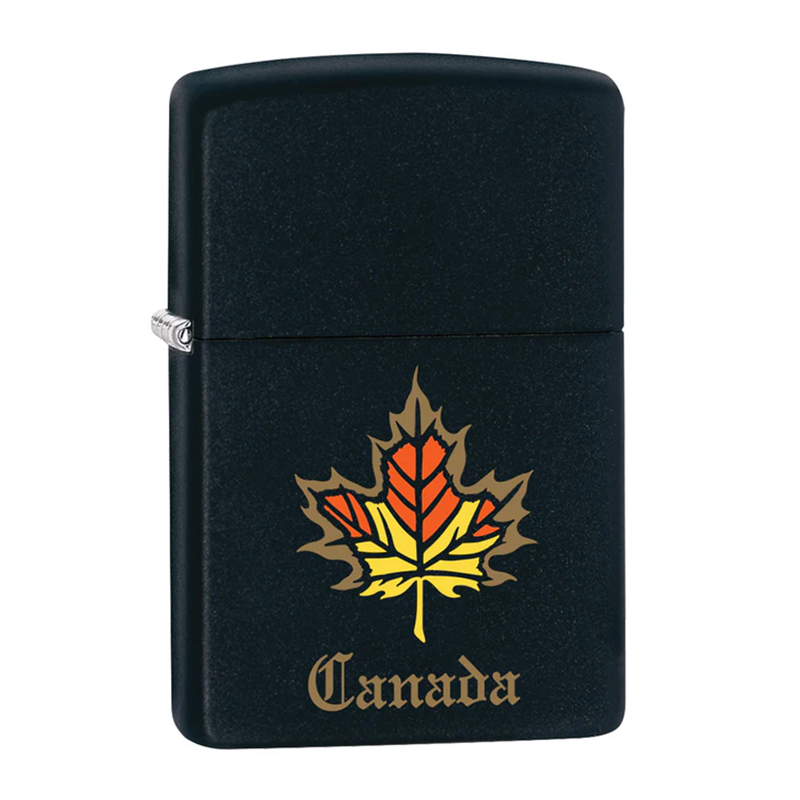 Maple Leaf Canada Black Zippo