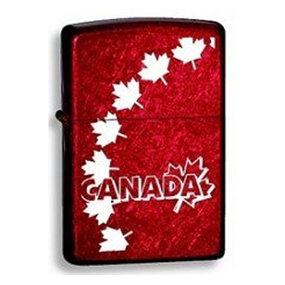 Canada Maple Leaves Candy Apple Zippo Lighter