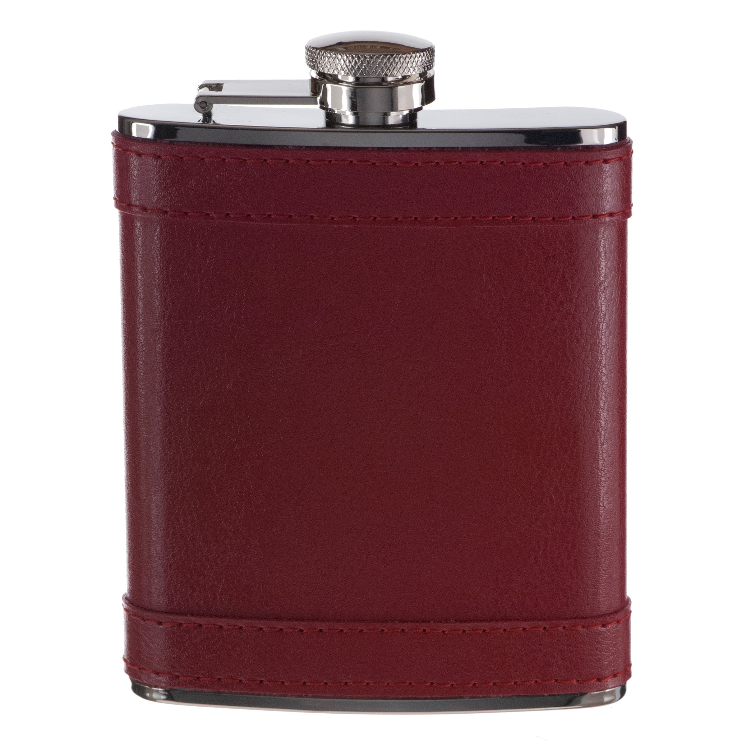 Red Vinyl Wrapped 6oz Flask