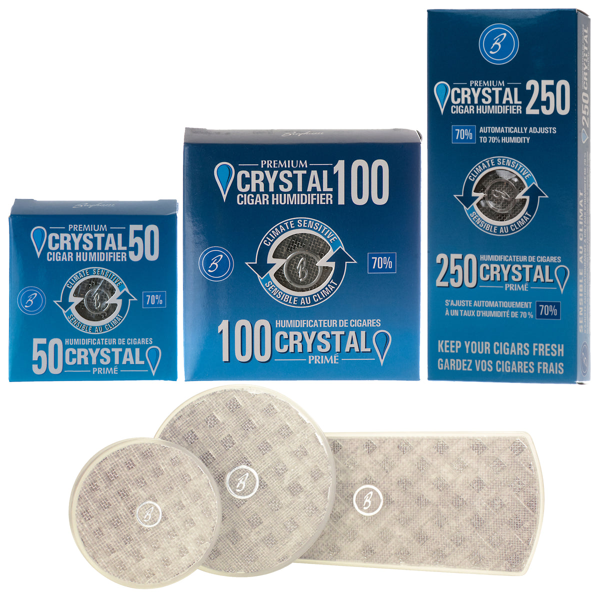 Crystal Humidifier Pucks 50, 100 and 250 Count — Goodfellas Cigar Shop