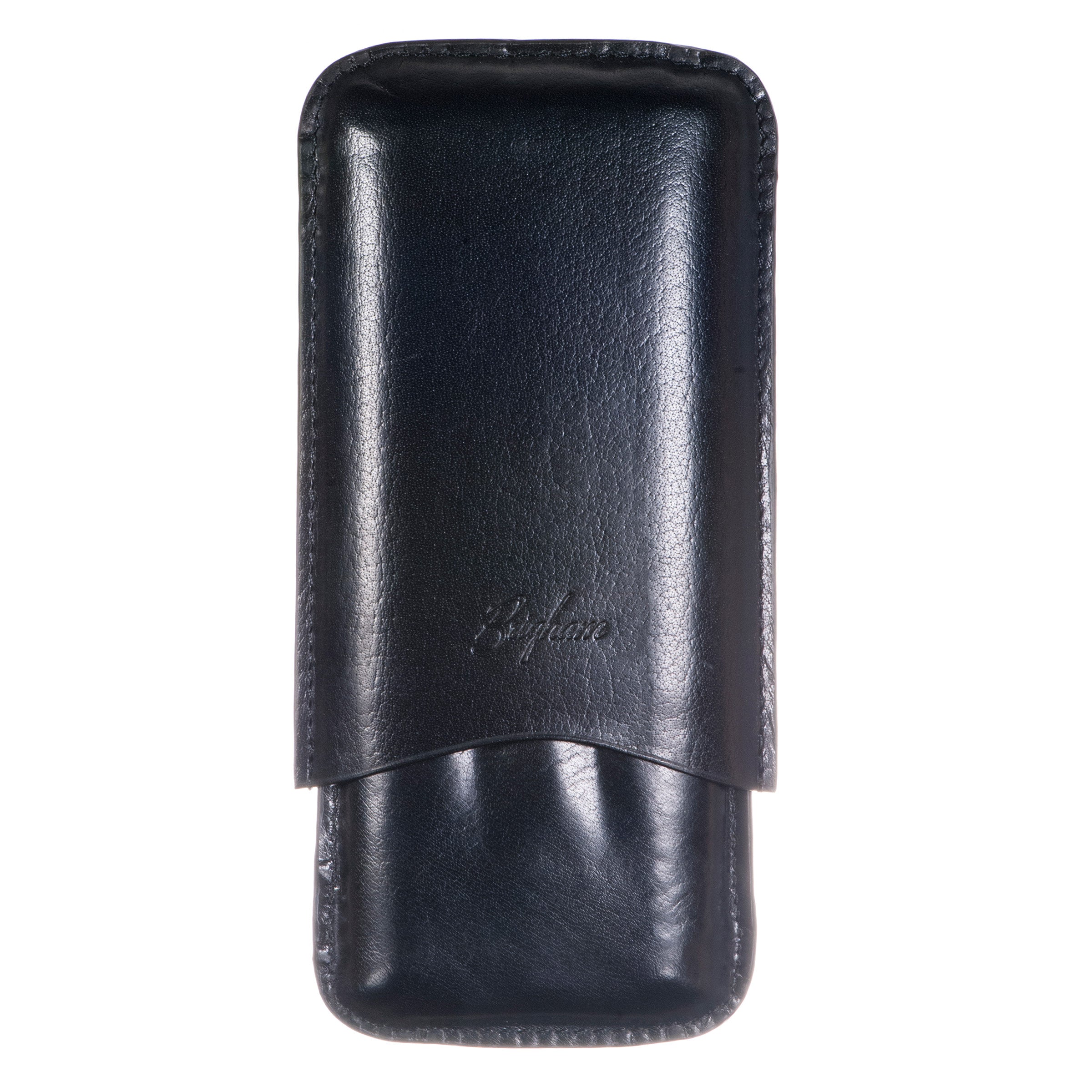 Brigham Black Leather Cigar Cases