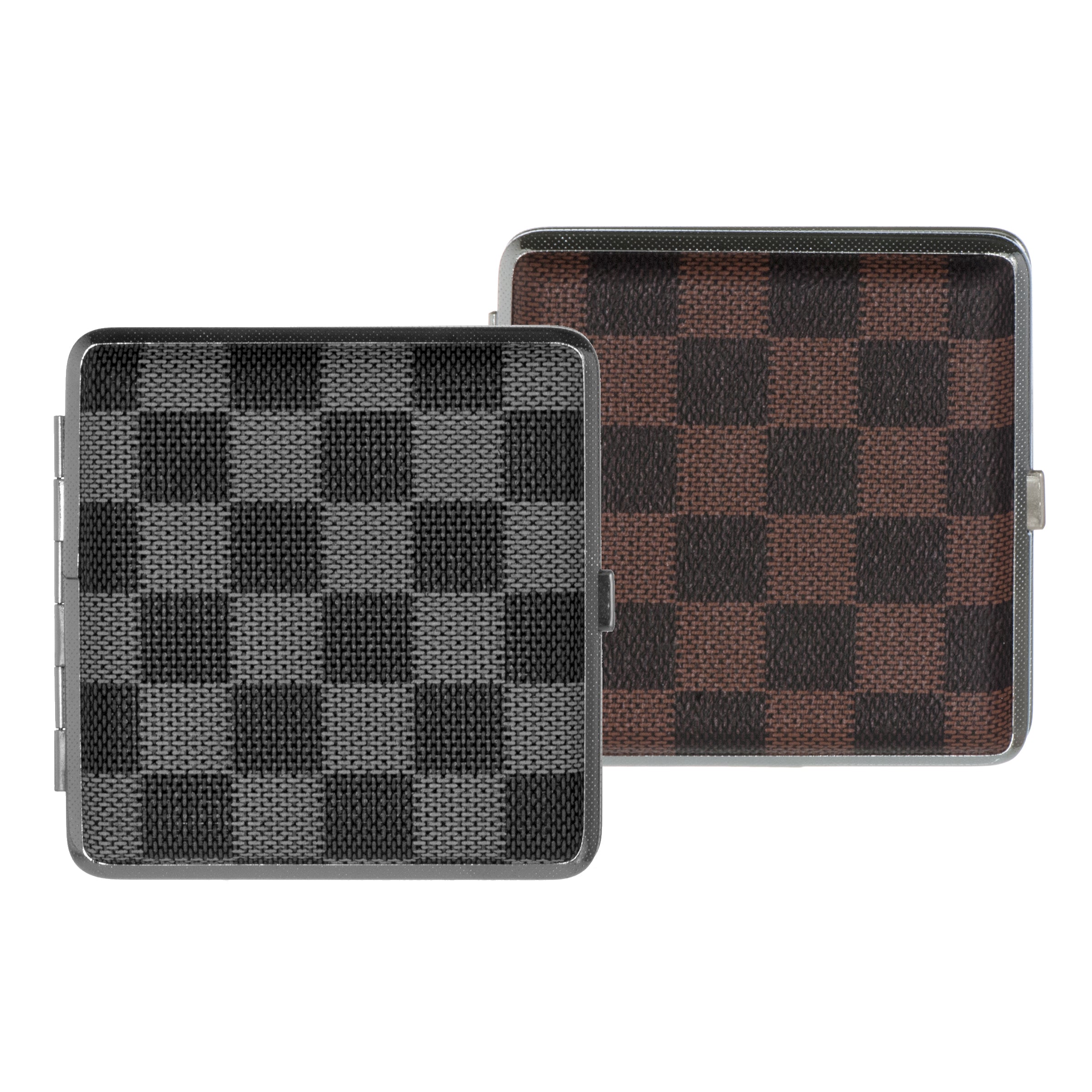 Checkered Design 20 Cigarette Case